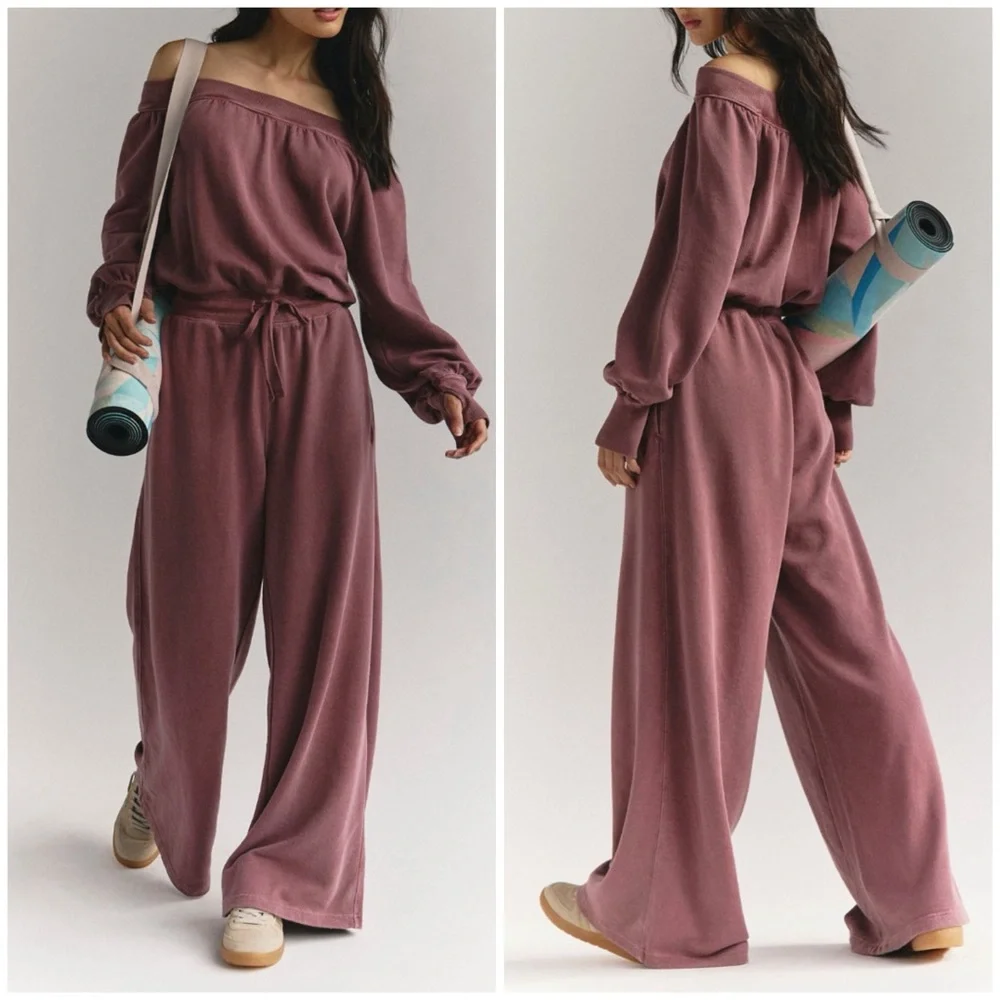 NWT Free People FP Movement One To Beat Onesie - clove mauve - Small, Large